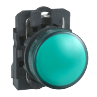 XB5AV63 - green complete pilot light Ø22 plain lens for BA9s bulb 250V, Schneider Electric XB5AV63 - green complete pilot light Ø22 plain lens for BA9s bulb 250V, Schneider Electric