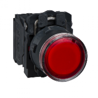 XB5AW34M5 - red flush complete illum pushbutton Ø22 spring return 1NO+1NC 220...240V, Schneider Electric XB5AW34M5 - red flush complete illum pushbutton Ø22 spring return 1NO+1NC 220...240V, Schneider Electric