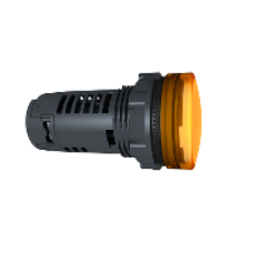 XB5EVB5 - orange Monolithic pilot light Ø22 plain lens with integral LED 24V, Schneider Electric