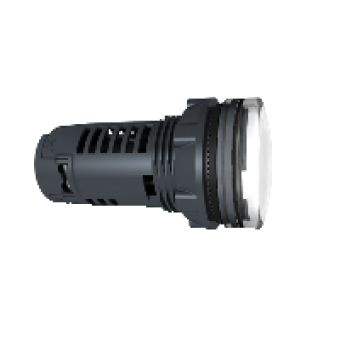 XB5EVG1 - white Monolithic pilot light Ø22 plain lens with integral LED 110...120V, Schneider Electric