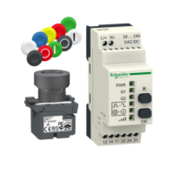 XB5RFA02 - Pack 22mm XB5R programble receiver AC/DC, Schneider Electric