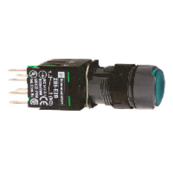 XB6AF3B1B - green flush complete illum pushbutton Ø16 latching 1NO 12...24V, Schneider Electric XB6AF3B1B - green flush complete illum pushbutton Ø16 latching 1NO 12...24V, Schneider Electric