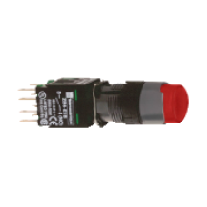 XB6AL42B - red projecting complete pushbutton Ø16 spring return 1NC unmarked, Schneider Electric