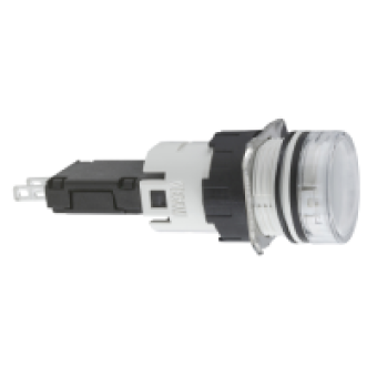 XB6AV1BB - white complete pilot light Ø16 with integral LED 12...24V, Schneider Electric