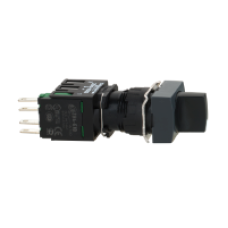 XB6CD221B - black complete square selector switch Ø16 2-position stay put 1NO, Schneider Electric
