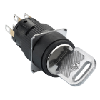 XB6EAG222P - round black key selector switch Ø16-projecting keylock 2 positions-2CO, Schneider Electric XB6EAG222P - round black key selector switch Ø16-projecting keylock 2 positions-2CO, Schneider Electric