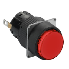 XB6EAV4BP - round pilot light Ø 16 - IP 65 - red - integral LED - 24 V - connector, Schneider Electric