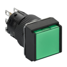 XB6ECW3B1P - square green illuminated pushbutton Ø16-flush spring return-24 V-1CO, Schneider Electric XB6ECW3B1P - square green illuminated pushbutton Ø16-flush spring return-24 V-1CO, Schneider Electric
