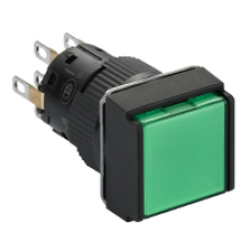XB6ECW3B2P - square green illuminated pushbutton Ø16-flush spring return-24 V-2CO, Schneider Electric XB6ECW3B2P - square green illuminated pushbutton Ø16-flush spring return-24 V-2CO, Schneider Electric