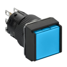 XB6ECW6B1P - square blue illuminated pushbutton Ø16-flush spring return-24 V-1CO, Schneider Electric XB6ECW6B1P - square blue illuminated pushbutton Ø16-flush spring return-24 V-1CO, Schneider Electric
