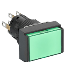 XB6EDF3B2P - rectangular green illuminated pushbutton Ø16-flush push to release-24 V-2CO, Schneider Electric XB6EDF3B2P - rectangular green illuminated pushbutton Ø16-flush push to release-24 V-2CO, Schneider Electric
