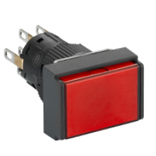 XB6EDF4B2P - rectangular red illuminated pushbutton Ø16-flush push to release-24 V-2CO, Schneider Electric XB6EDF4B2P - rectangular red illuminated pushbutton Ø16-flush push to release-24 V-2CO, Schneider Electric