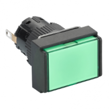 XB6EDV3BP - rectangular pilot light Ø 16 - IP 65 - green - integral LED - 24 V - connector, Schneider Electric XB6EDV3BP - rectangular pilot light Ø 16 - IP 65 - green - integral LED - 24 V - connector, Schneider Electric