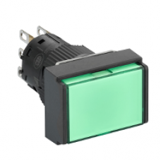 XB6EDW3B1P - rectangular green illuminated pushbutton Ø16-flush spring return-24 V-1CO, Schneider Electric XB6EDW3B1P - rectangular green illuminated pushbutton Ø16-flush spring return-24 V-1CO, Schneider Electric