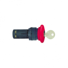 XB7ES142P - Emergency switching off Ø 22 - red - mushroom head Ø 40 mm - key release - 1 NC, Schneider Electric