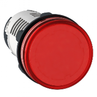 XB7EV04MP3 - round pilot light Ø 22 - red - integral LED - 230..240 V - faston connectors, Schneider Electric