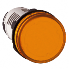 XB7EV08GP - round pilot light Ø 22 - orange - integral LED - 120 V - screw clamp terminals, Schneider Electric