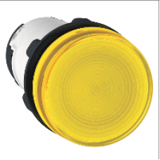 XB7EV75P - round pilot light Ø 22 - yellow - bulb BA 9s - 230 V - screw clamp terminals, Schneider Electric
