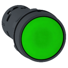 XB7NA35 - PB - Spring Rtn green - NO+NC, Schneider Electric