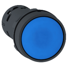 XB7NA65 - PB - Spring Rtn blue - NO+NC, Schneider Electric
