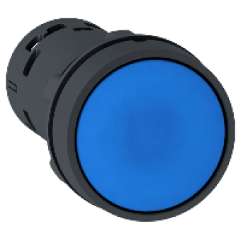 XB7NA65 - PB - Spring Rtn blue - NO+NC, Schneider Electric