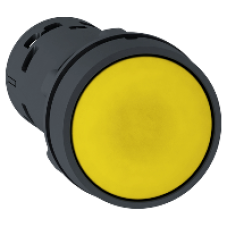 XB7NA85 - PB - Spring Rtn yellow - NO+NC, Schneider Electric