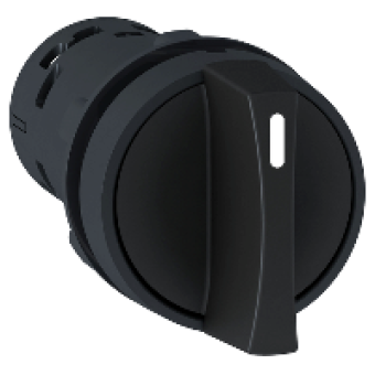 XB7ND33 - selector switch - Ø 22 - black - standard handle - 3 positions - 2 NO, Schneider Electric