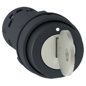 XB7NG21 - key selector switch - Ø 22 - keylock - 2 positions - 1 NO - Ronis 455 left hand, Schneider Electric
