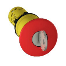 XB7NS9444 - Emergency stop Ø 22 - red mushroom Ø 40mm - trigger latching key release - 2 NC, Schneider Electric