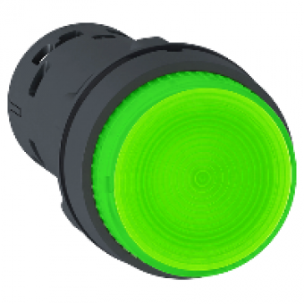 XB7NW33B1 - ILLUM. P.B - LED - Spring Rtn -1NO - Green - 24v, Schneider Electric