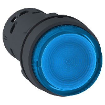 XB7NW36G1 - ILLUM. P.B - LED - Spring Rtn -1NO - Blue - 120v, Schneider Electric