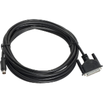 XBTZ9681 - Uni-Telway/Modbus serial link - L = 5 m - 1 male mini DIN + 1 male SUB-D 25, Schneider Electric