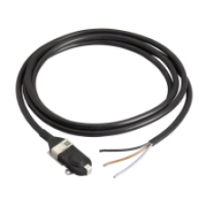 XC010L2 - miniature limit switch - flat plunger - cable length 2 m, Schneider Electric