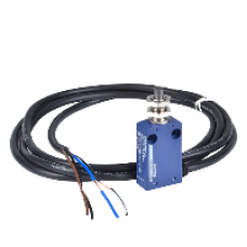 XCMN21F0L2 - limit switch XCMN - M12 metal end plunger - 1NC+1NO - snap - 2 m, Schneider Electric