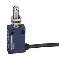 XCMN21F2L1 - limit switch XCMN - M12 steel roller plunger - 1NC+1NO - snap - 1 m, Schneider Electric