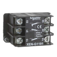XENG1191 - spring return contact block - 1 NC + 2 NO - front mounting, Schneider Electric XENG1191 - spring return contact block - 1 NC + 2 NO - front mounting, Schneider Electric