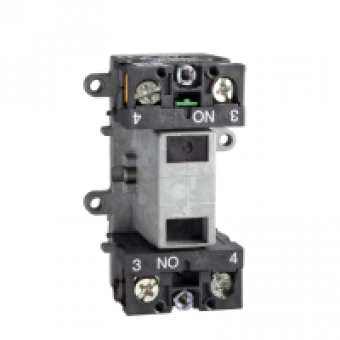 XENG3791 - latching contact block - 1 NC + 1 NO - front mounting, Schneider Electric