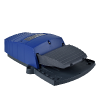 XPEB111 - single foot switch - IP66 - without cover - plastic - blue - 2 NC + 2 NO, Schneider Electric