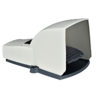 XPEG310 - single foot switch - IP66 - with cover - plastic - grey - 1 NC + 1 NO, Schneider Electric