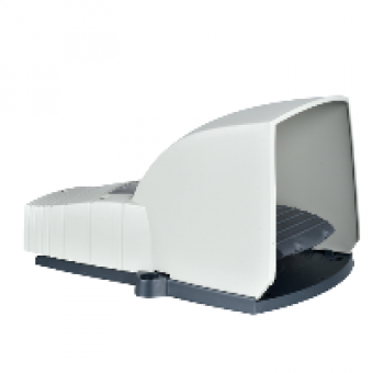 XPEG510 - single foot switch - IP66 - with cover - plastic - grey - 1 NC + 1 NO, Schneider Electric