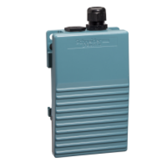 XPEM110EX - foot switch XPE-M - w/o cover - metal - blue - 1NC+1NO - protection against dust, Schneider Electric