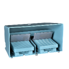 XPEM5110D - double foot switch - IP66 - with cover - metallic - blue - 4 NC + 4 NO, Schneider Electric XPEM5110D - double foot switch - IP66 - with cover - metallic - blue - 4 NC + 4 NO, Schneider Electric