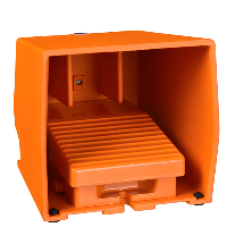 XPER311 - single foot switch - IP66 - with cover - metallic - orange - 2 NC + 2 NO, Schneider Electric XPER311 - single foot switch - IP66 - with cover - metallic - orange - 2 NC + 2 NO, Schneider Electric