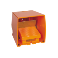 XPER511 - single foot switch - IP66 - with cover - metallic - orange - 2 NC + 2 NO, Schneider Electric XPER511 - single foot switch - IP66 - with cover - metallic - orange - 2 NC + 2 NO, Schneider Electric