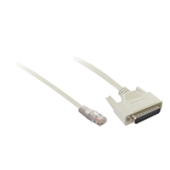 XPSMCSCY - Modbus serial link connecting cable - 1 RJ45/1 SUB-D 25 - 0.3 m, Schneider Electric