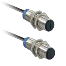 XU2N18PP341L5 - photo-electric sensor - XU2 - thru beam - Sn 15m - 12..24VDC - cable 5m, Schneider Electric
