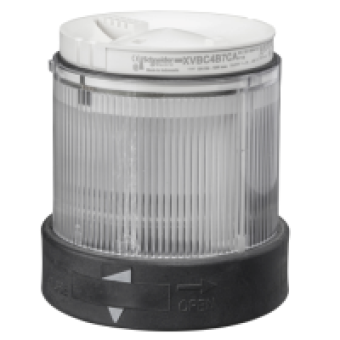 XVBC2M7 - Ø 70 mm illuminated unit - steady - clear - IP65 - 230 V, Schneider Electric