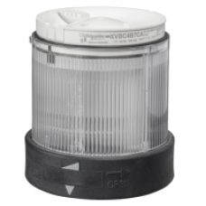 XVBC5M7 - Ø 70 mm illuminated unit - flashing - clear - IP65 - 230 V, Schneider Electric