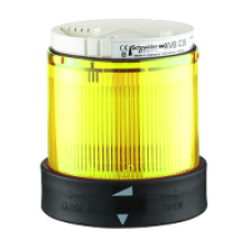 XVBC5M8 - Ø 70 mm illuminated unit - flashing - yellow - IP65 - 230 V, Schneider Electric