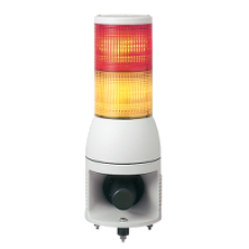 XVC1B2HK - tower light 100 mm 24 V siren - steady/flashing LED - orange/red, Schneider Electric
